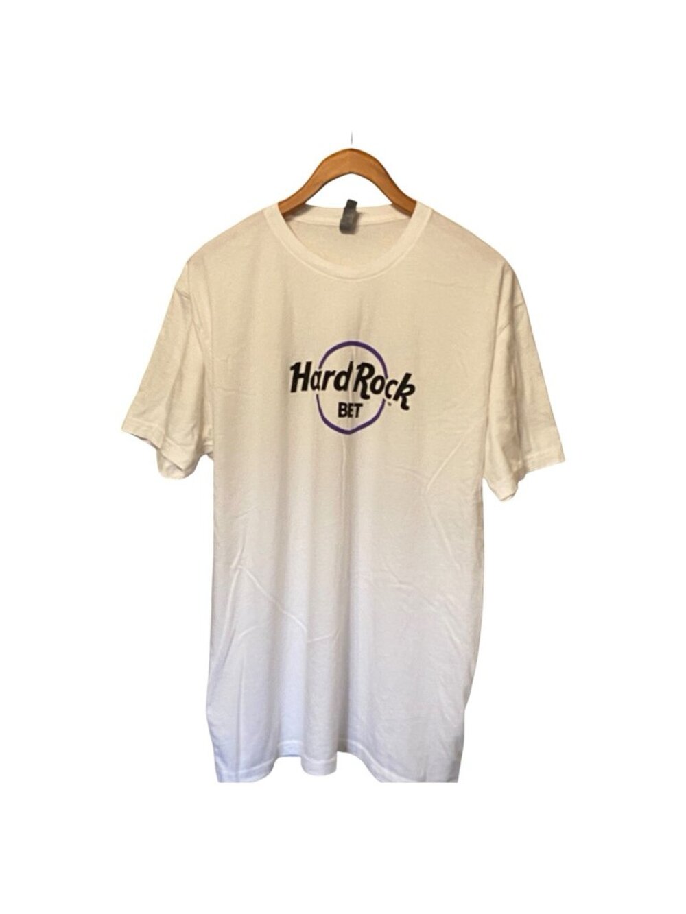 Next Level Apparel Men's Hard Rock Bet Roll With Us T-Shirt White XL Men's